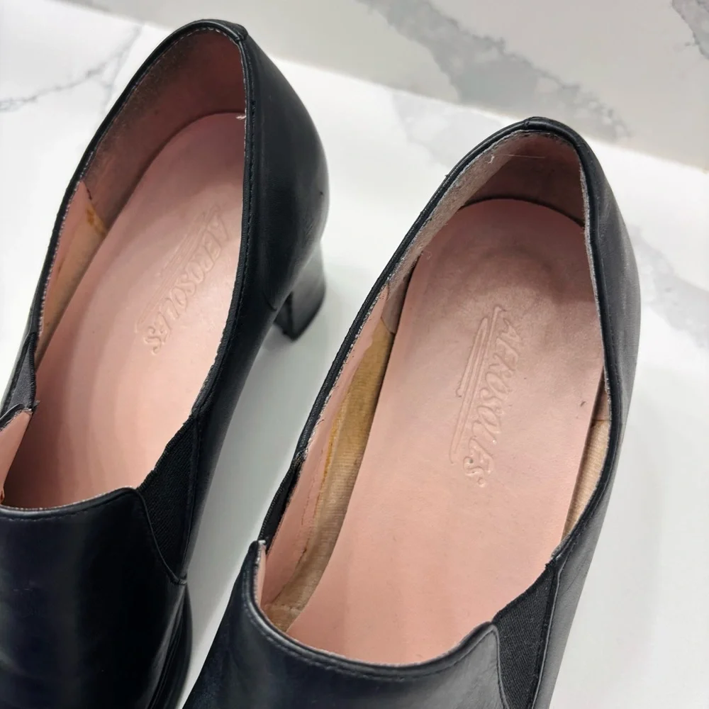 Vintage Aerosoles Women’s Black Leather Pump Heels, Size 9.5M - Picture 3 of 8